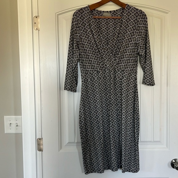 Pure Collection Mosaic Faux Wrap Jersey Style Dress Size 12 - Picture 3 of 7